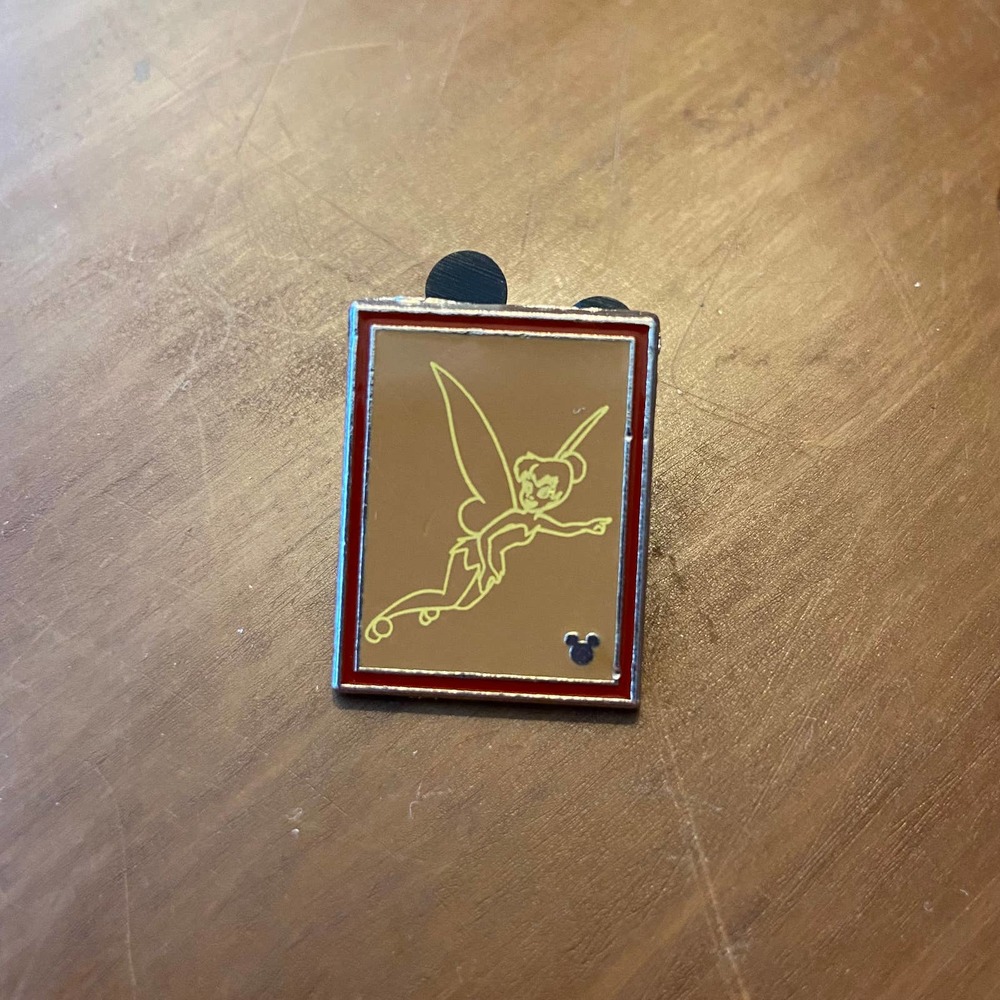 Disney Tinkerbell Silhouette brown enamel pin hidden mickey 4 of 5